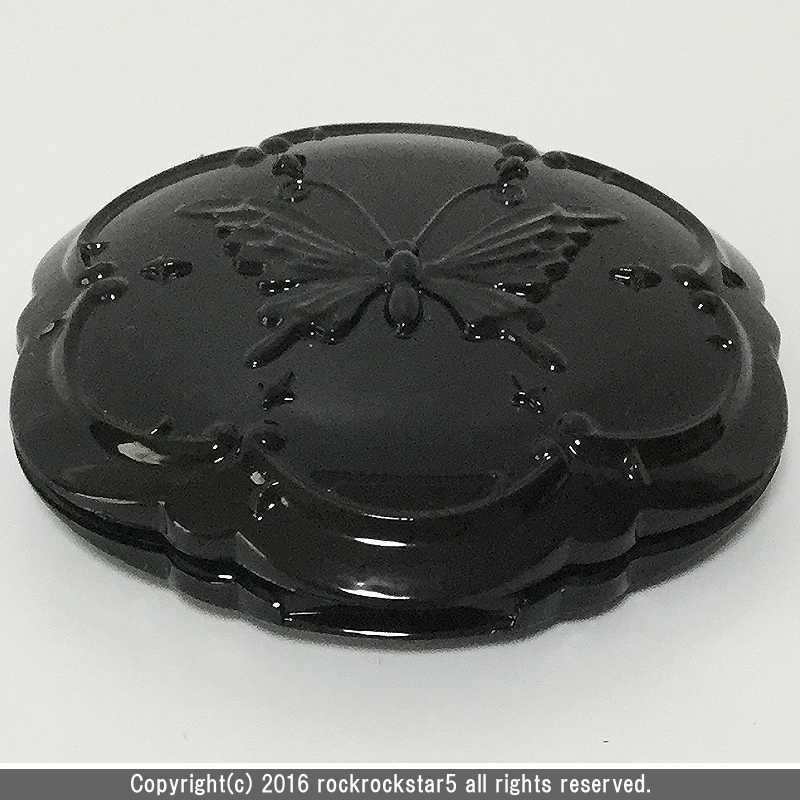  compact hand mirror butterfly butterfly black new goods unused 