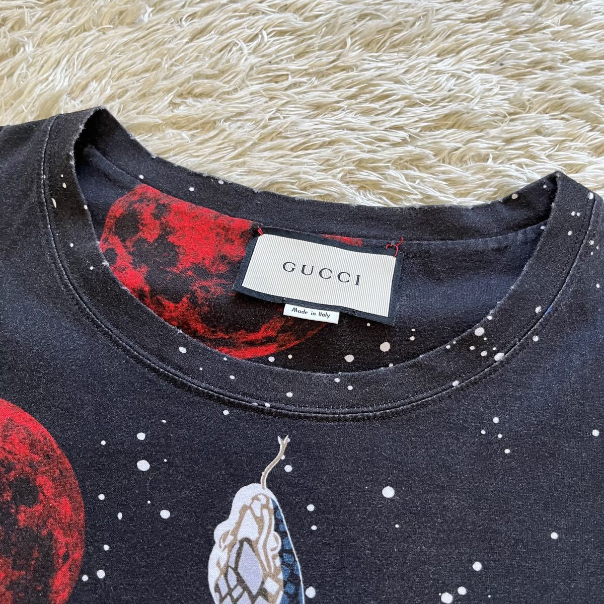 超激チャラ・未使用保管品】GUCCI グッチ tシャツ 半袖シャツ 蛇 超激チャラ・未使用保管品】GUCCI グッチ tシャツ 半袖シャツ 蛇