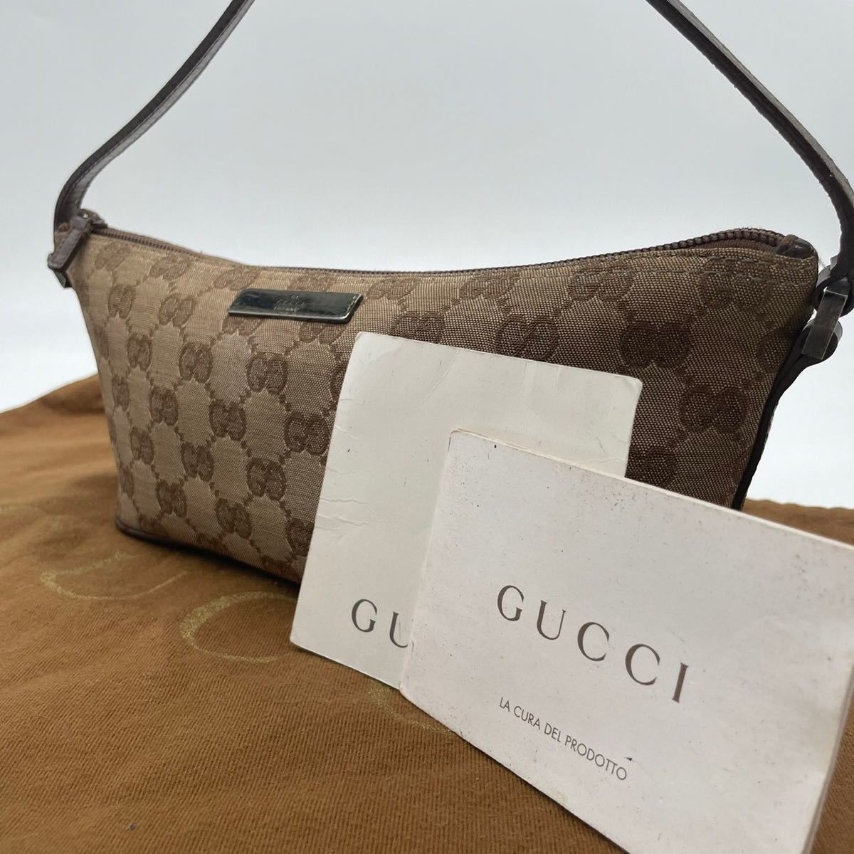 ◇良品◇GUCCI グッチ ハンドバッグ アクセサリーポーチ GG柄 シェリー