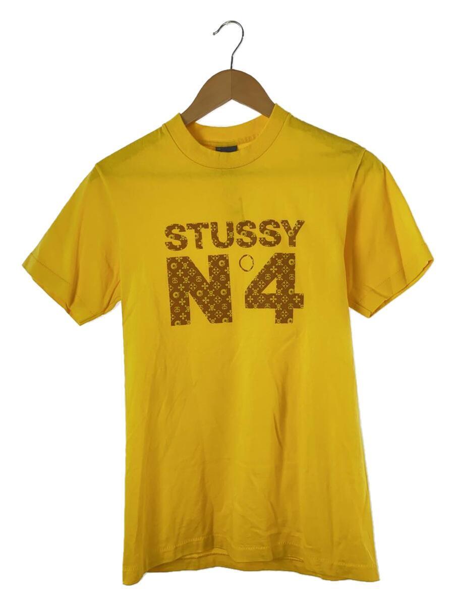 印象のデザイン STUSSY◇Tシャツ/S/コットン/YLW/紺タグ/90s