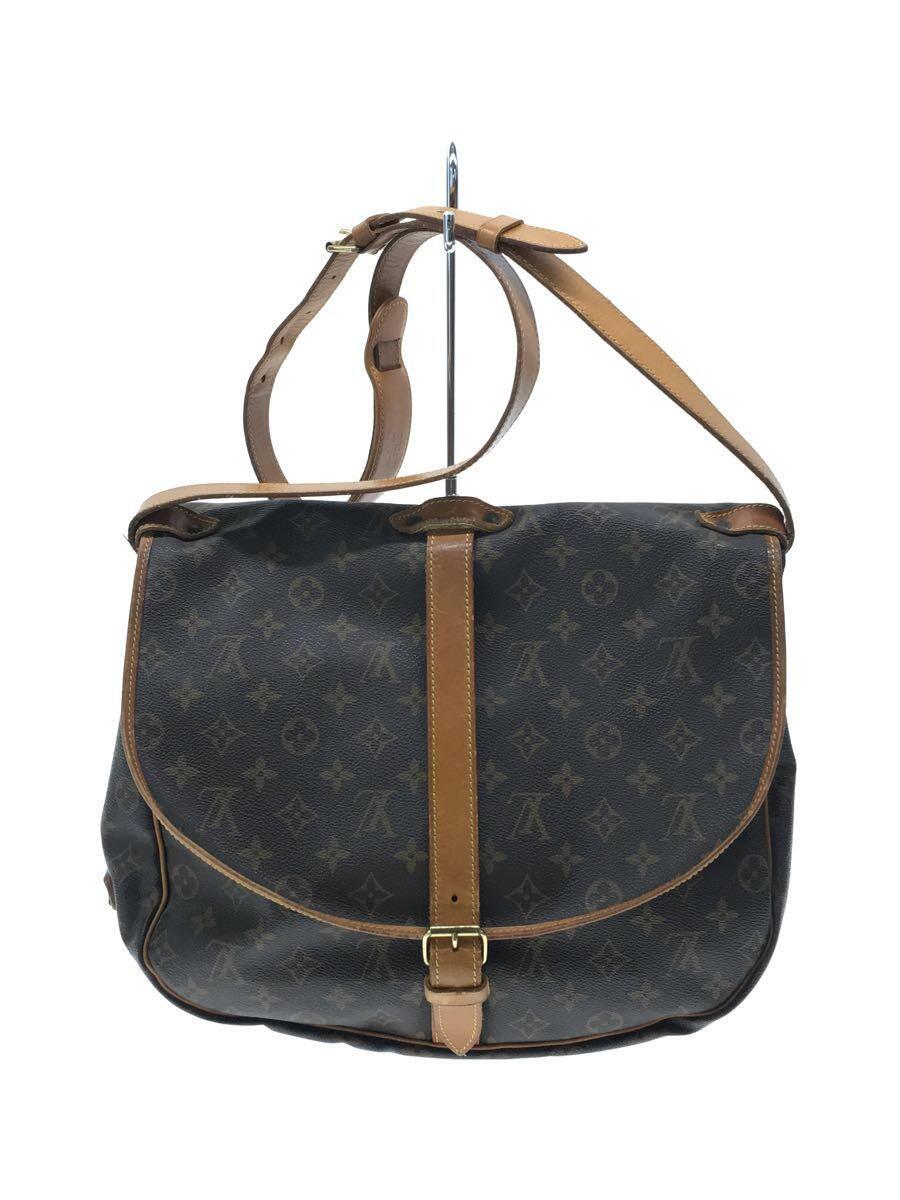 LOUIS VUITTON◆1)ソミュール35_モノグラム・キャンバス_BRW/PVC/BRW_画像3