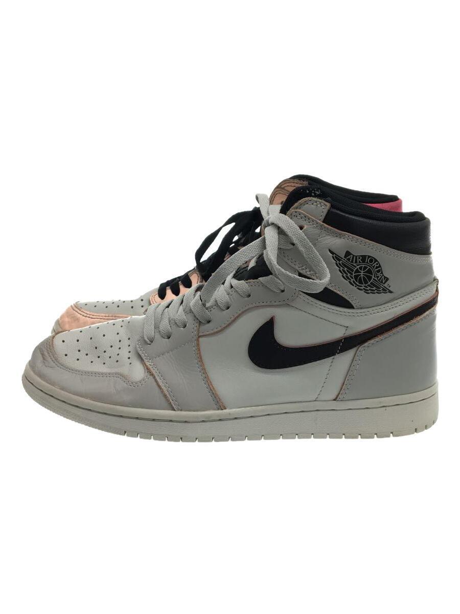 NIKE◆AIR JORDAN 1 RETRO HIGH OG DEFIANT/エアジョーダンハイ/グレー/28.5cm/G_画像1