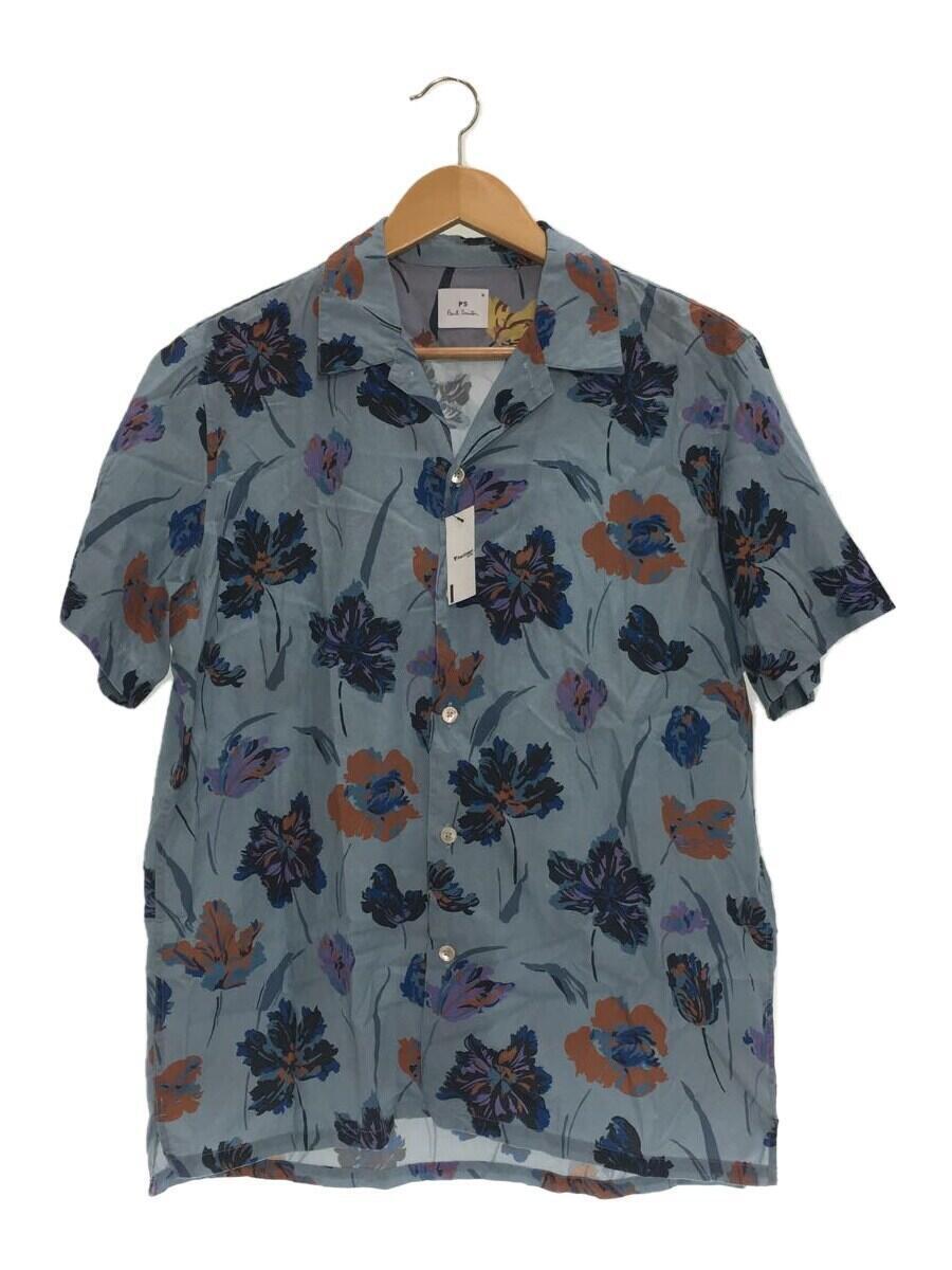 PS Paul Smith◆22ss/ランダムフローラルオープンカラーシャツ/半袖シャツ/M/-/BLU/花柄/122313