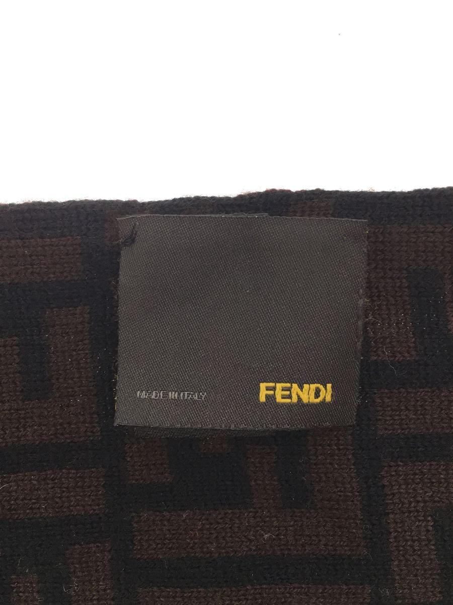 FENDI◆マフラー/-/BRW/チェック/メンズ_画像2