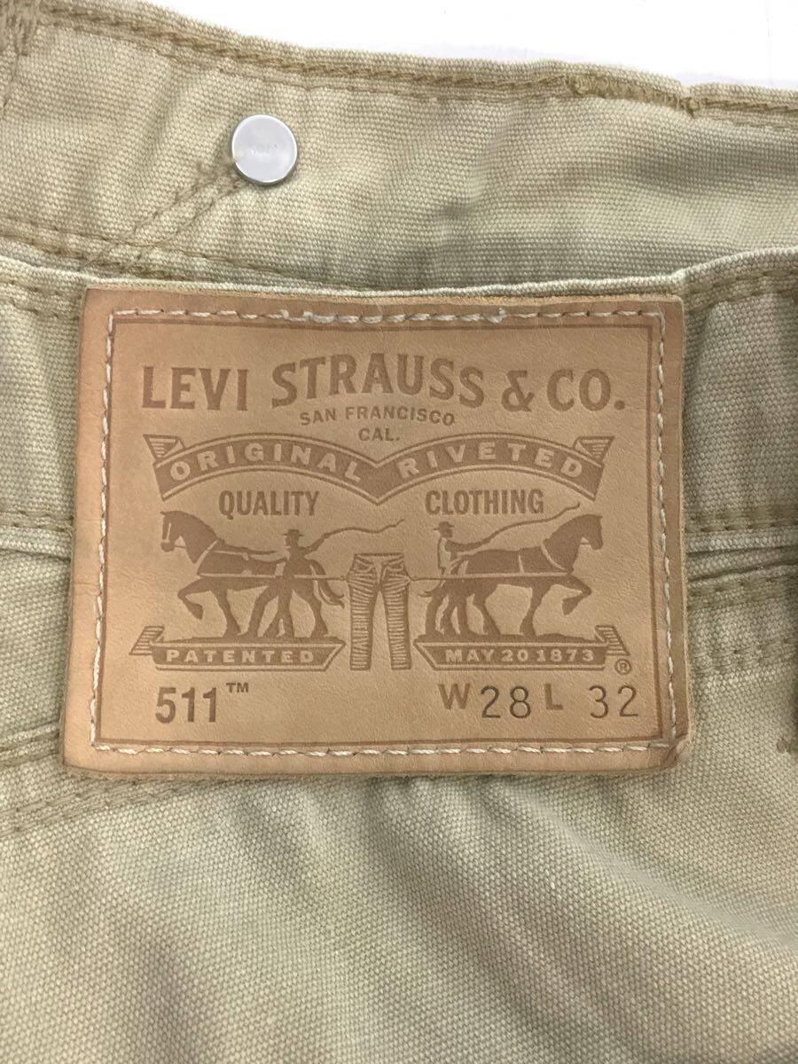 Levi’s◆ボトム/28/デニム/CRM/無地/クリーム/パンツ/_画像4