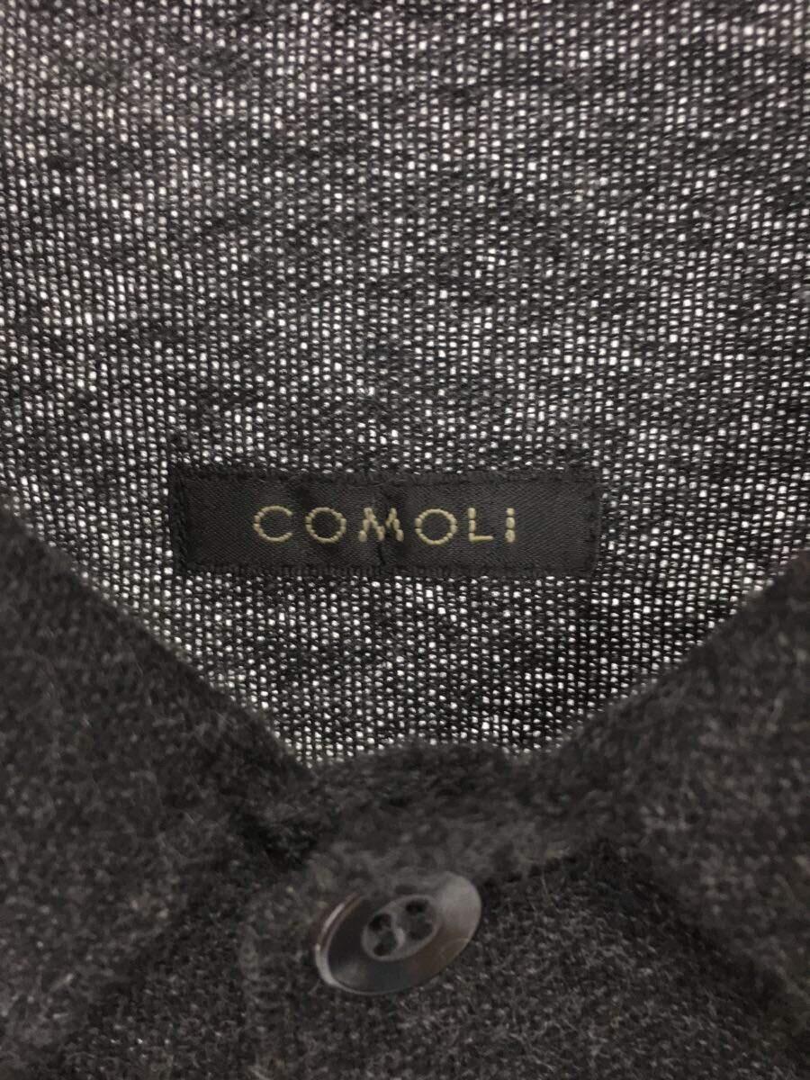 COMOLI◆ジャケット/2/カシミア/GRY/X01-02005/カシミア和紙シャツジャケット_画像3