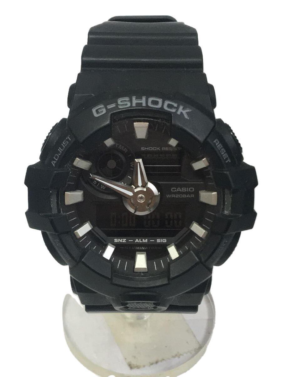 新しいエルメス CASIO◇クォーツ腕時計・G-SHOCK/デジアナ/ラバー/BLK