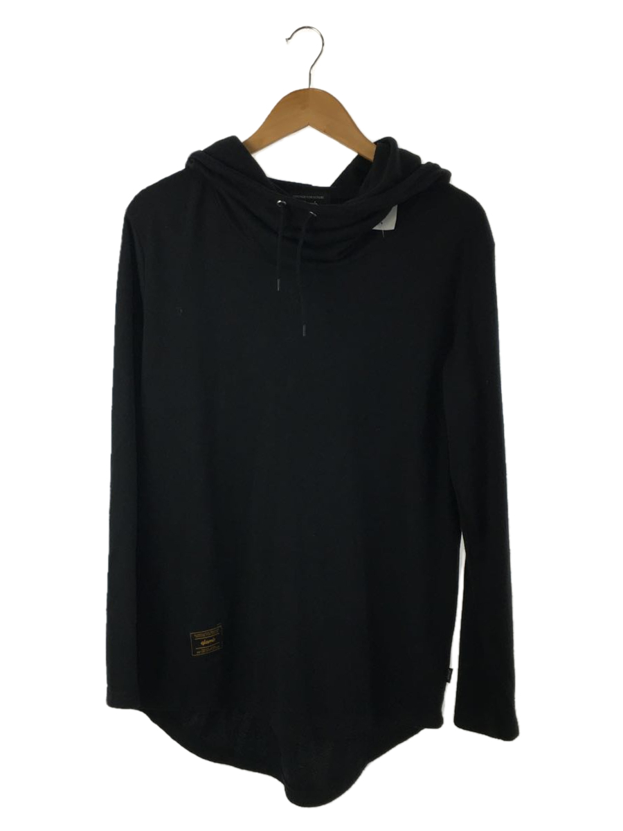 glamb◆Jagger drape hoodie/1/ポリエステル/BLK/GB17AT/CS17_画像1