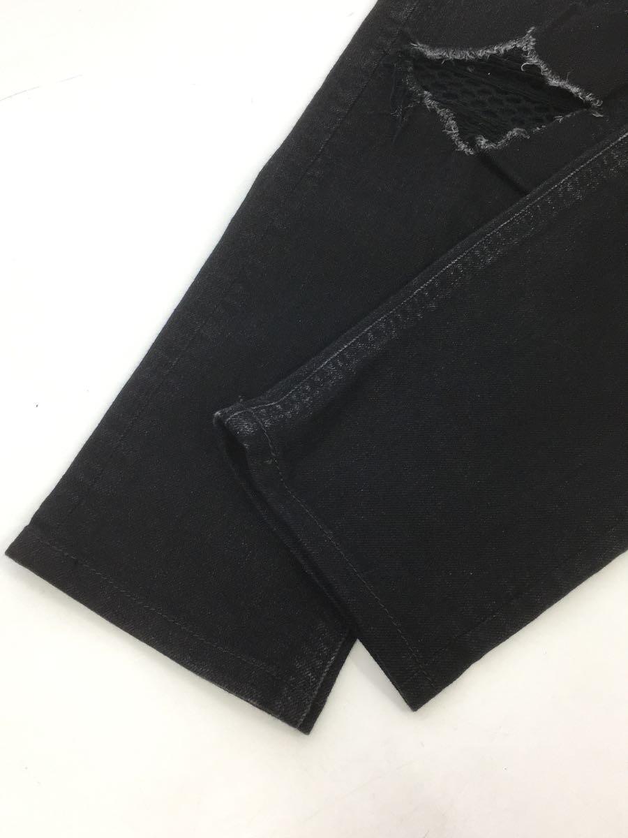 OLIVER DENIM PANTS/ダメージ加工/スキニーパンツ/S/コットン/BLK_画像9