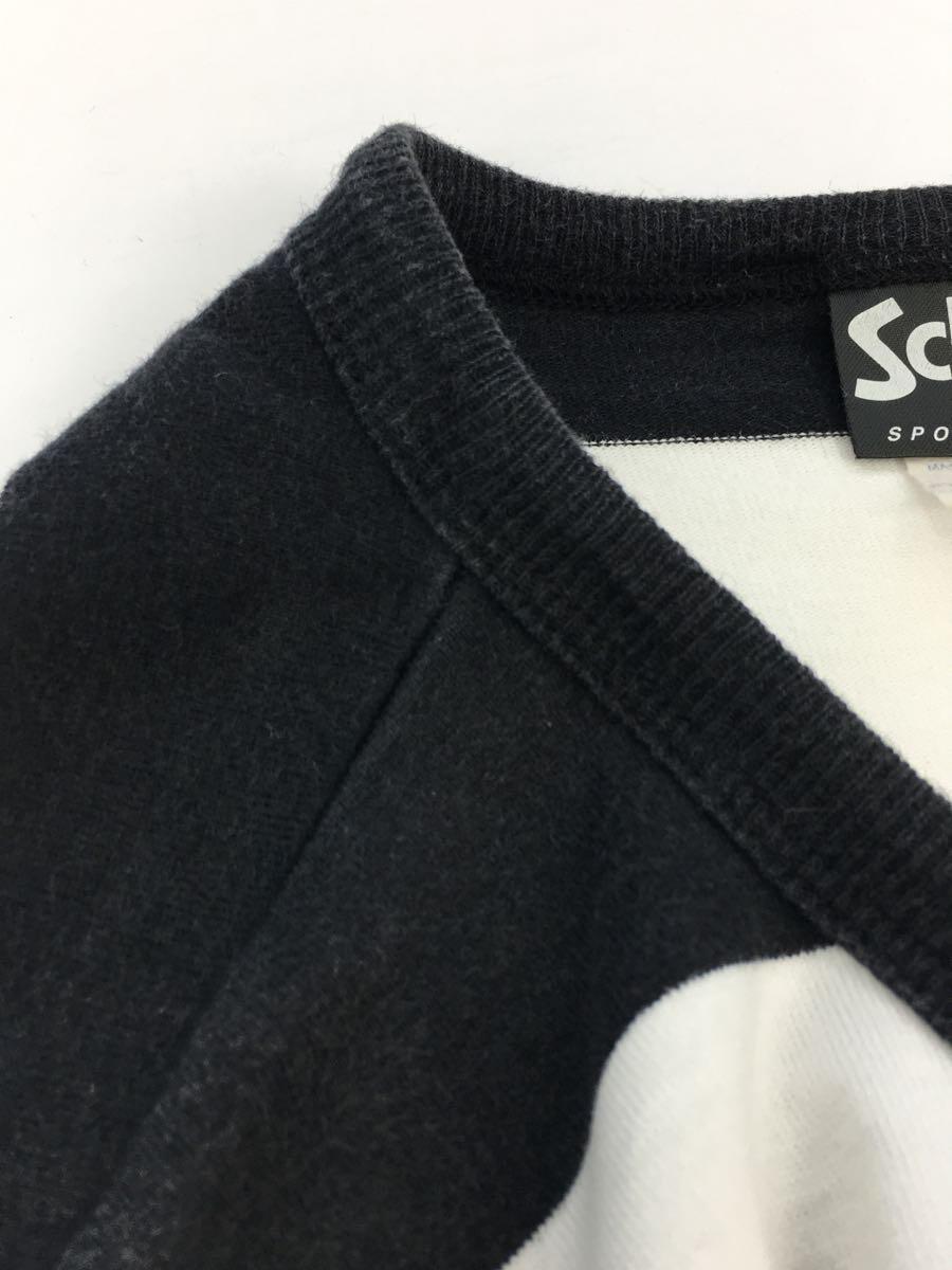 Schott◆Tシャツ胸ポケット/刺繍/L/コットン/WHT/ボーダー_画像8