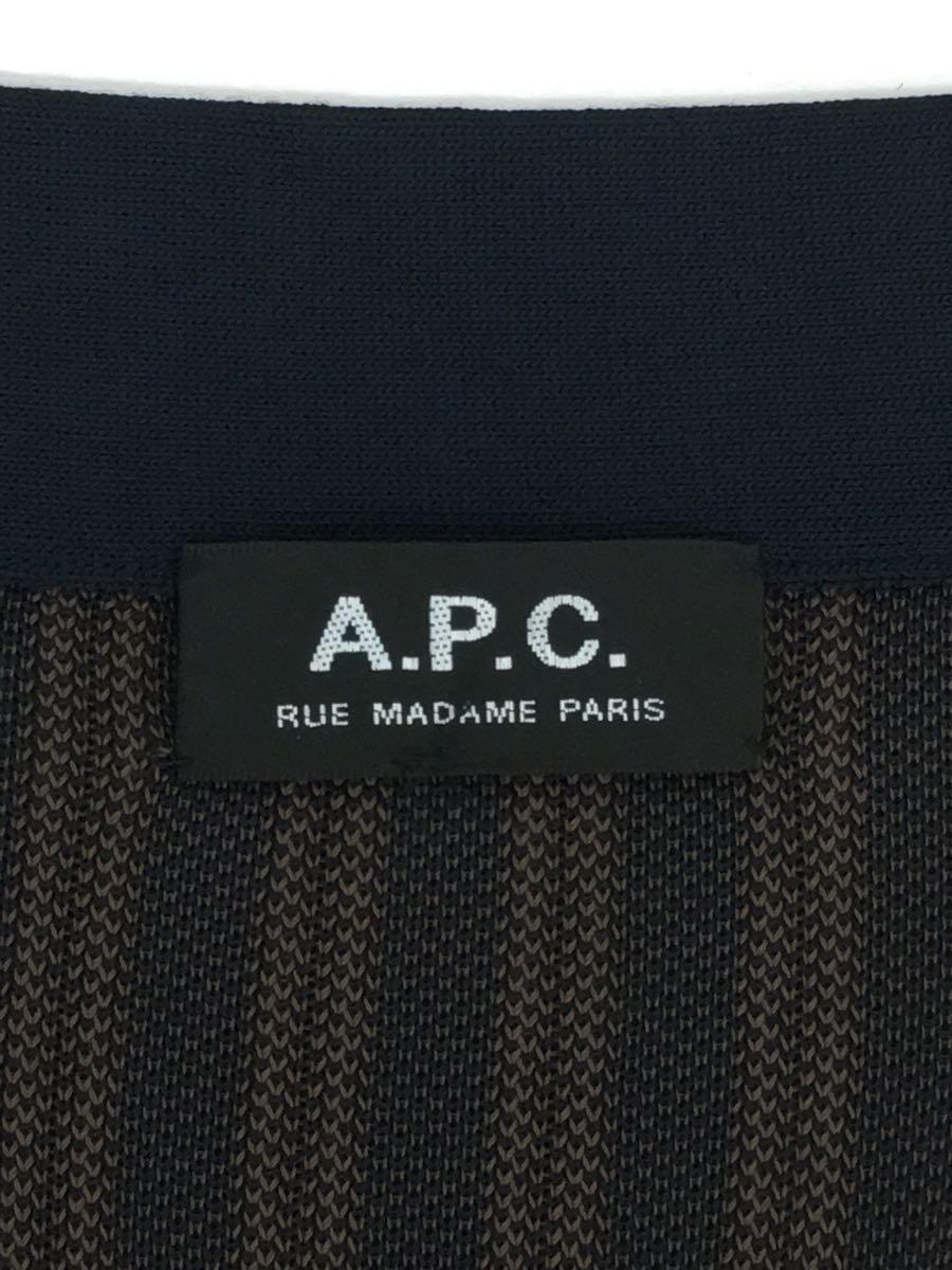 A.P.C.◆半袖シャツ/レーヨン/ネイビー/ストライプ/23185-1-84011_画像3