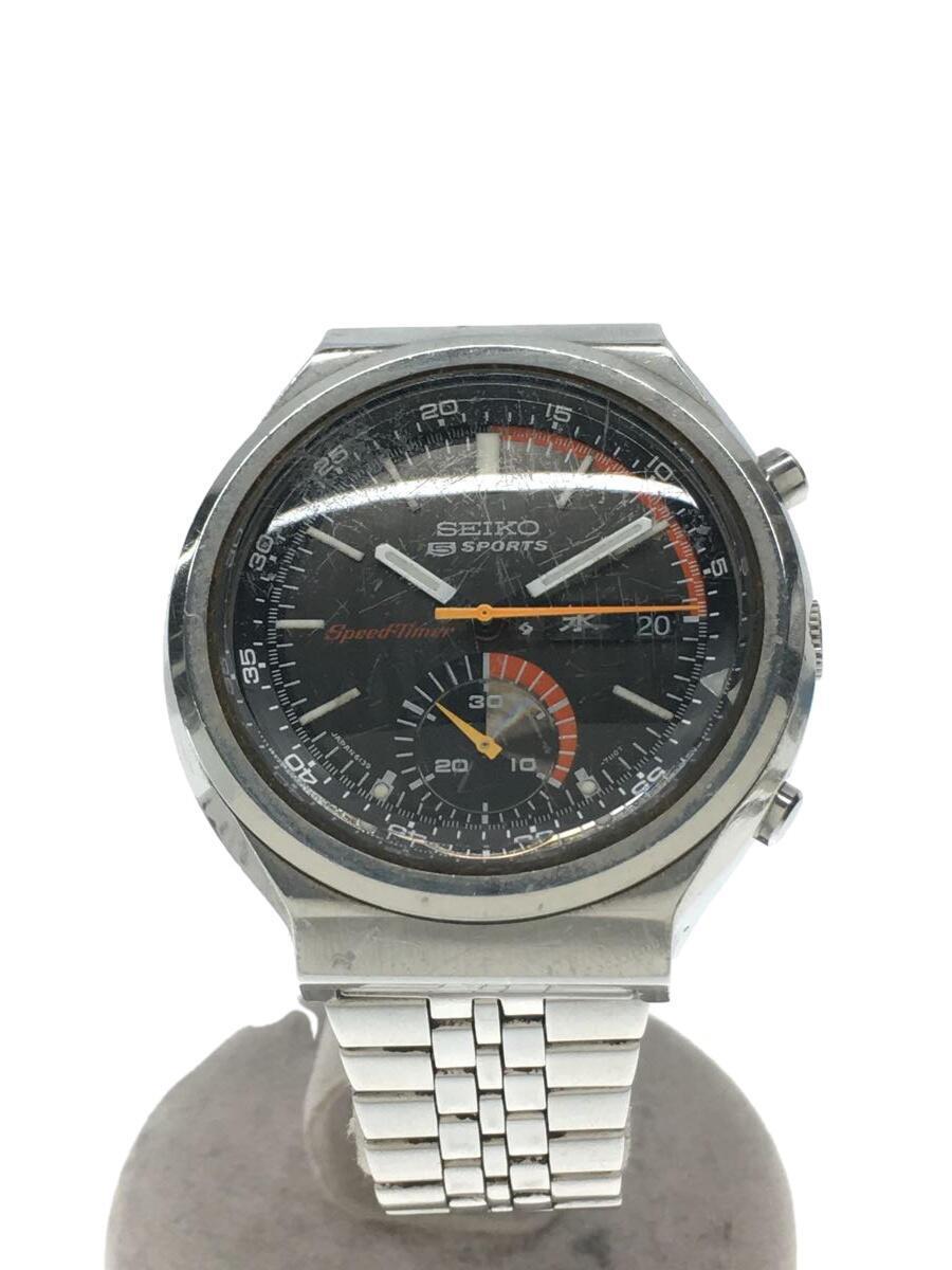 本当に信頼出来る店 SEIKO◆自動巻腕時計/アナログ/-/BLK/SLV/6139-7060 その他