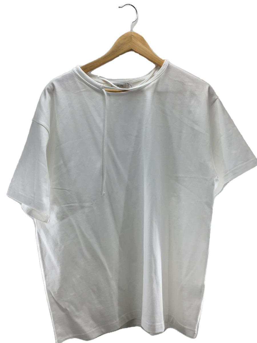 お取り寄せ】 CLANE◇23SS/DROOP TOPS/Tシャツ/1/コットン/WHT/14105