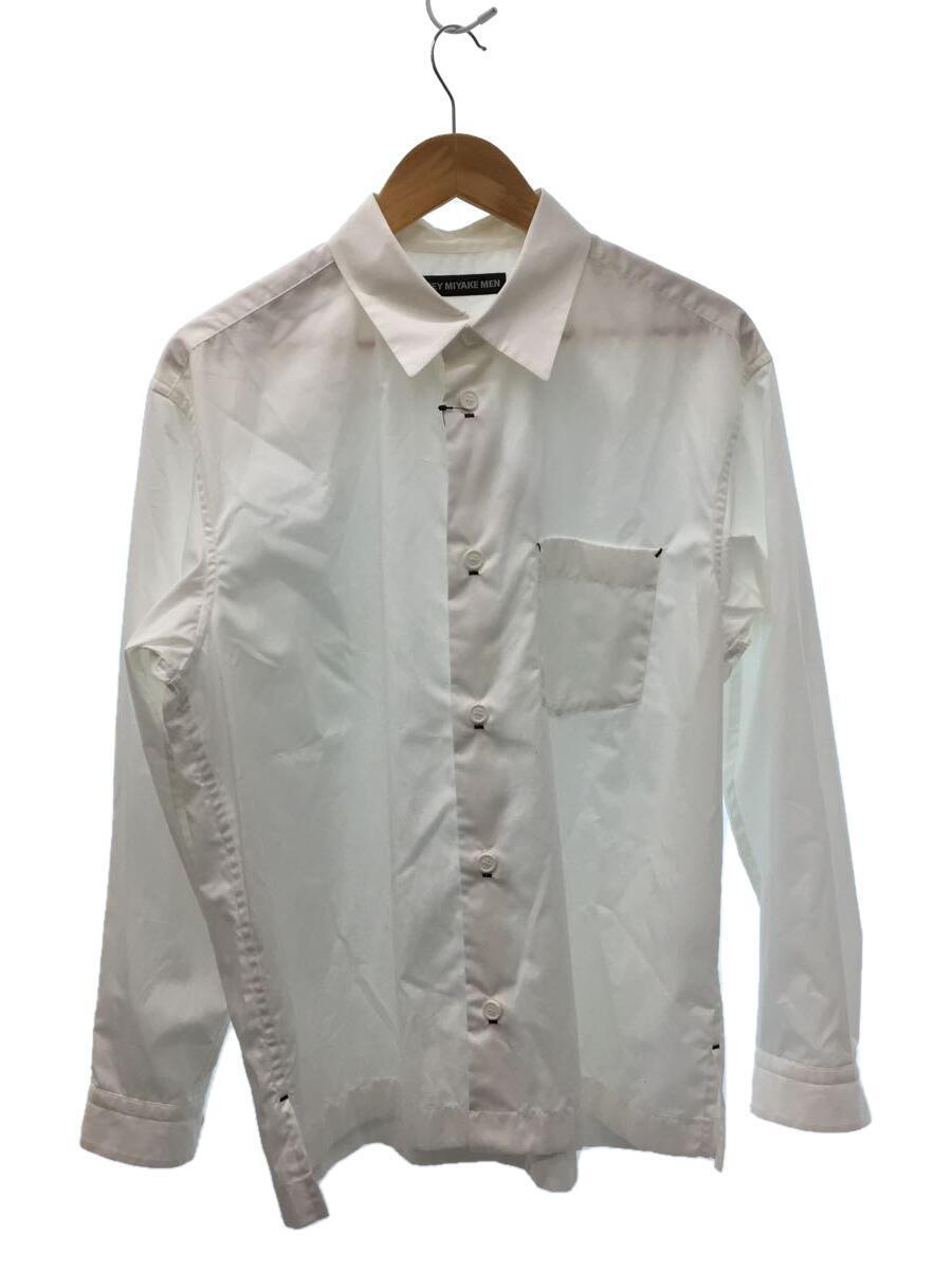 ISSEY MIYAKE MEN◇長袖シャツ/3/コットン/WHT/無地/ME01FJ111-