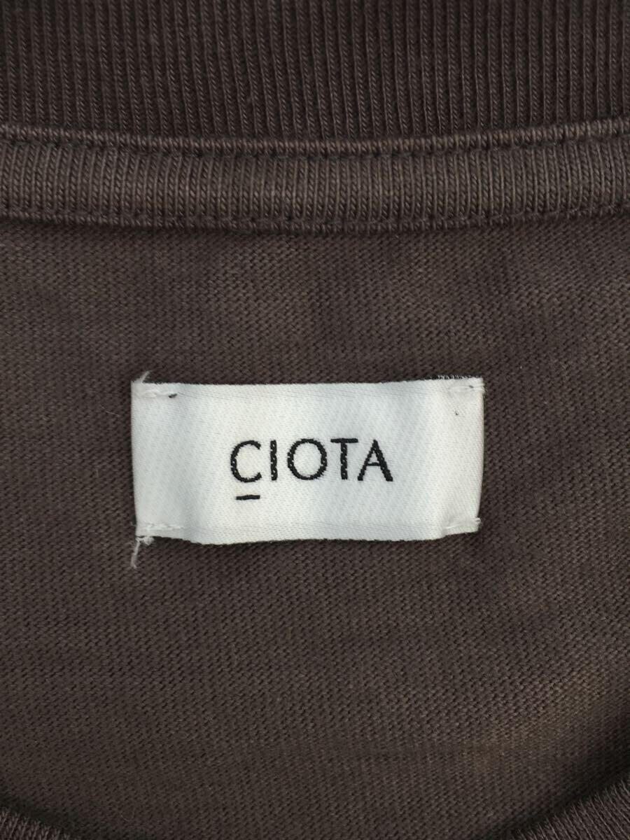 CIOTA◆長袖Tシャツ/6/コットン/BRW/無地/CSLM-105M_画像3