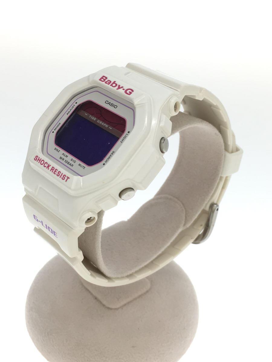 CASIO◆クォーツ腕時計・Baby-G/デジタル/WHT_画像2