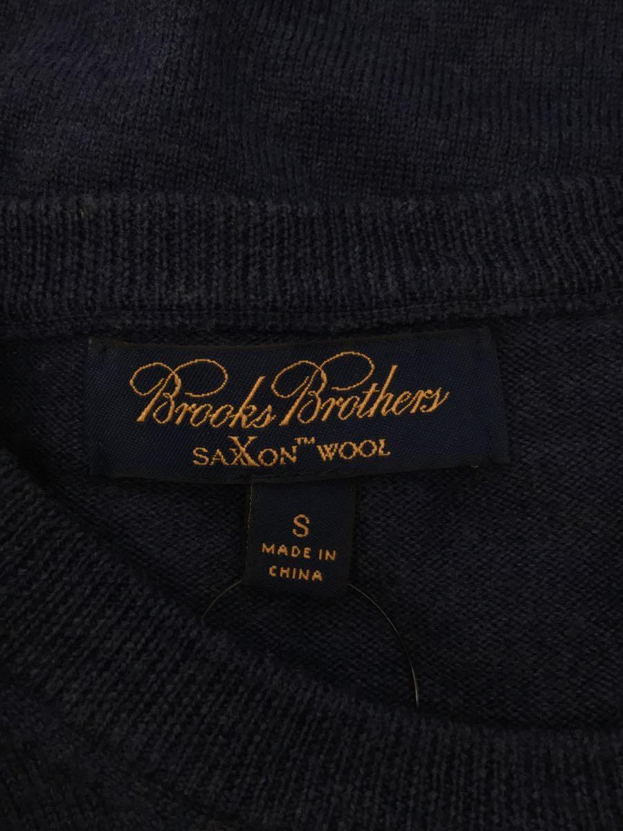 BROOKS BROTHERS◆セーター(薄手)/S/ウール/NVY/無地_画像3