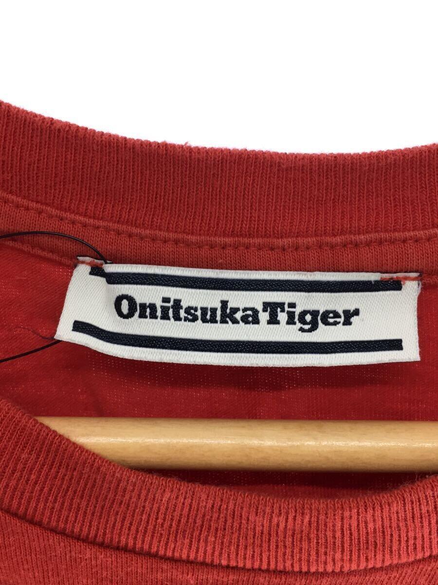 Onitsuka Tiger◆Tシャツ/L/コットン/オレンジ/総柄_画像3