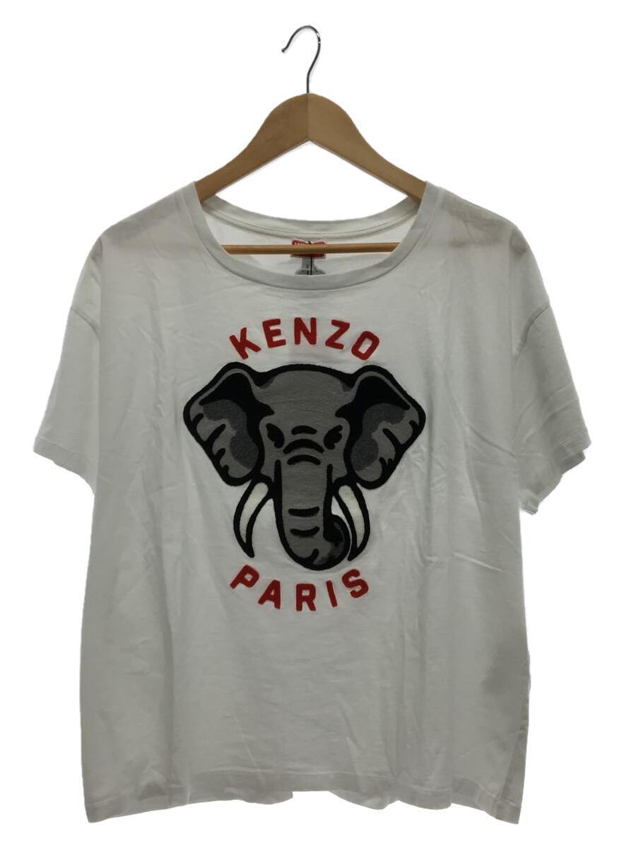 KENZO◆Elephant T-shirt/エレファント/象/Tシャツ/S/コットン/ホワイト