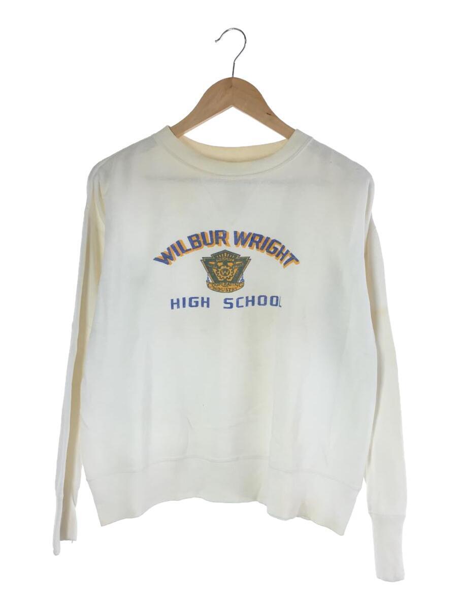 スウェット/-/コットン/WHT/50s-/WILBUR WRIGHT HIGH SCHOOL