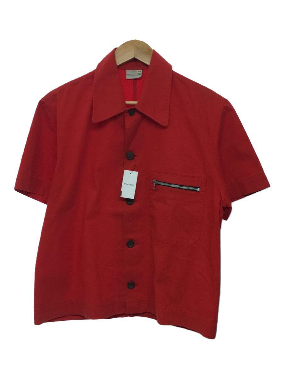 最新作 DRIES NOTEN◆90s/ボタンダウンジップポケットシャツ/半袖シャツ/48/コットン/RED/無地/5255238 VAN Lサイズ 最新作 DRIES NOTEN◆90s/ボタンダウンジップポケットシャツ/半袖シャツ/48/コットン/RED/無地/5255238 VAN Lサイズ
