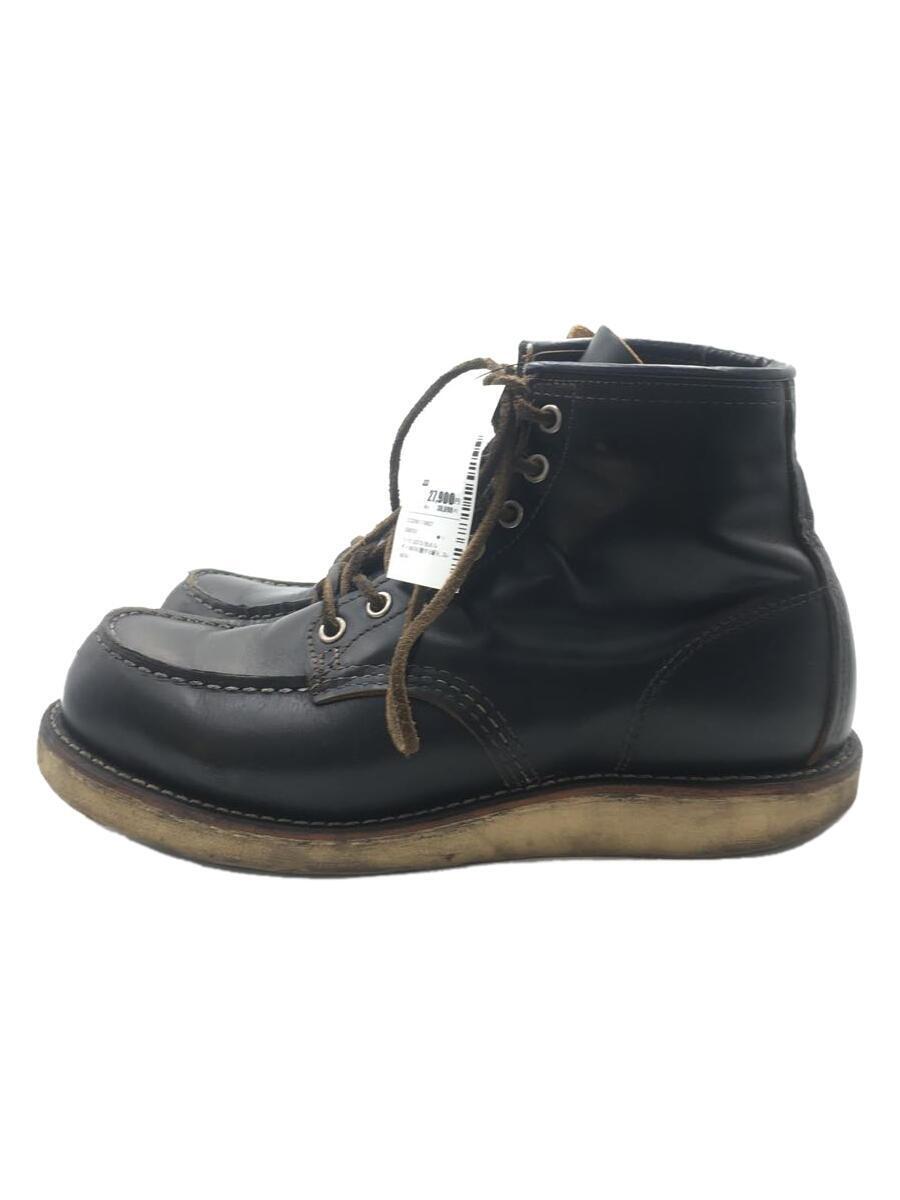 RED WING◆ブーツ/US7.5/BLK/レザー/9874