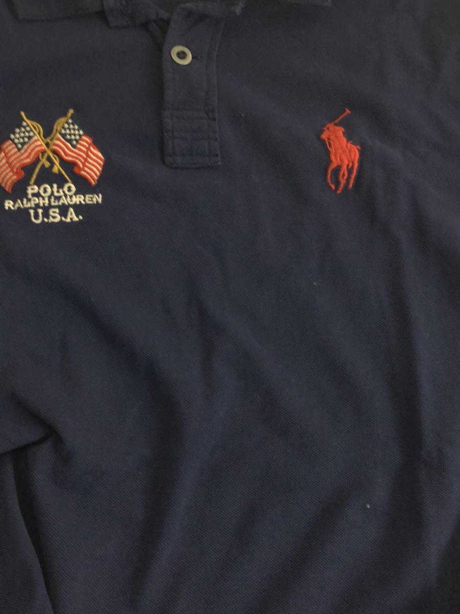 POLO RALPH LAUREN◆ポロシャツ/S/コットン/GRY/無地_画像7