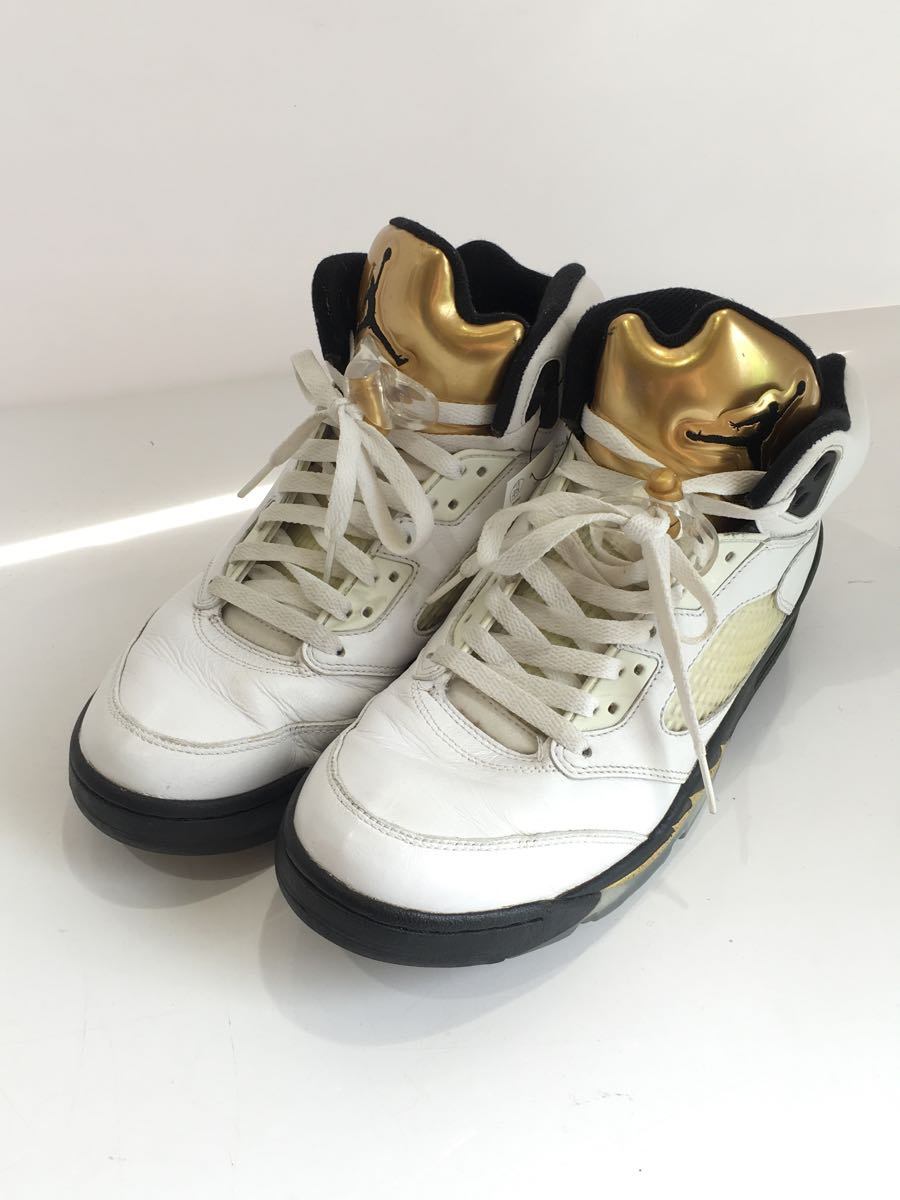 NIKE◆AIR JORDAN 5 RETRO/エアジョーダンレトロ/ホワイト/136027-133/27.5cm/WHT_画像2