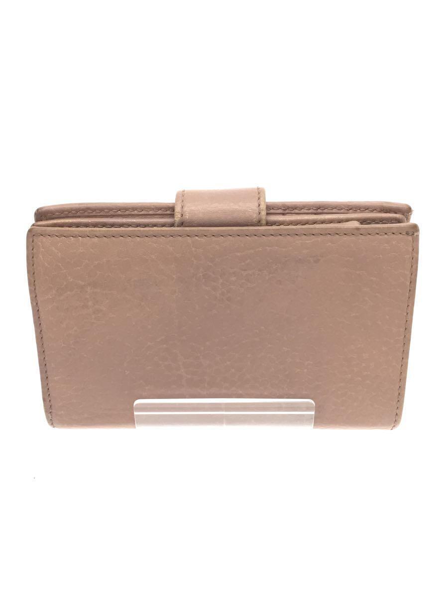 保障できる】 GUCCI◇2つ折り財布/レザー/PNK/レディース