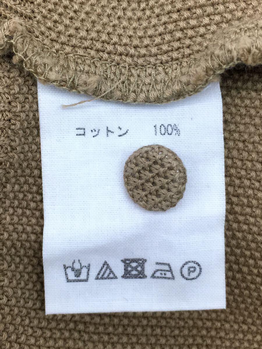 JUN MIKAMI/ deer. . knitted polo-shirt / cotton / Camel 