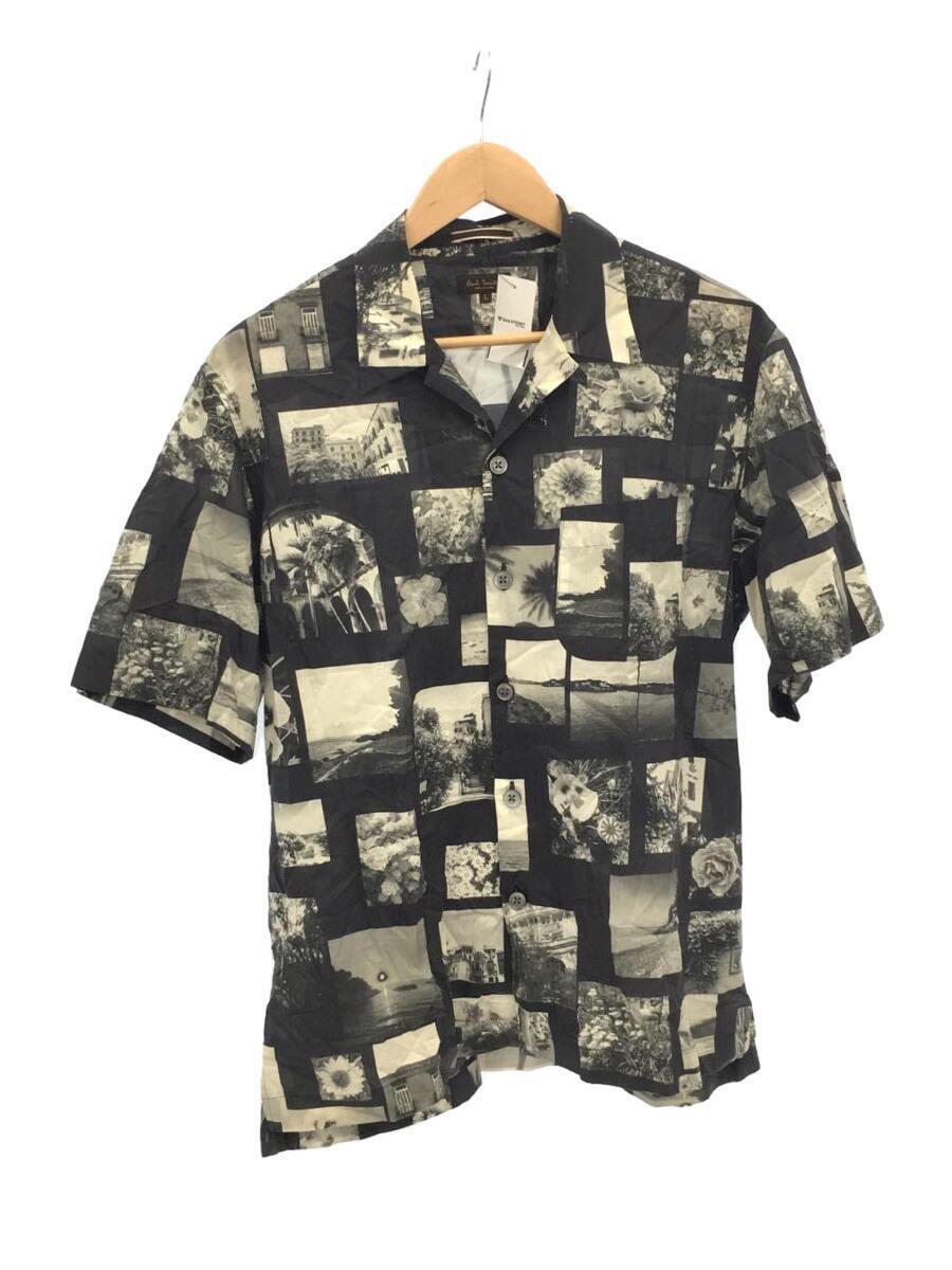 無料配達 Paul Smith◇半袖シャツ/L/コットン/GRY/総柄/114379 Lサイズ