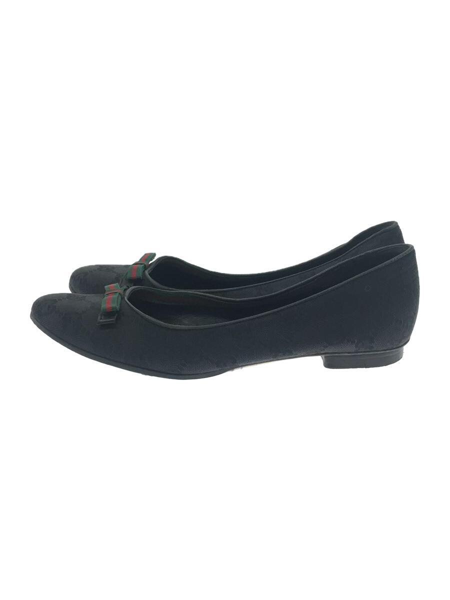 GUCCI◇フラットパンプス/35.5/BLK/161837-