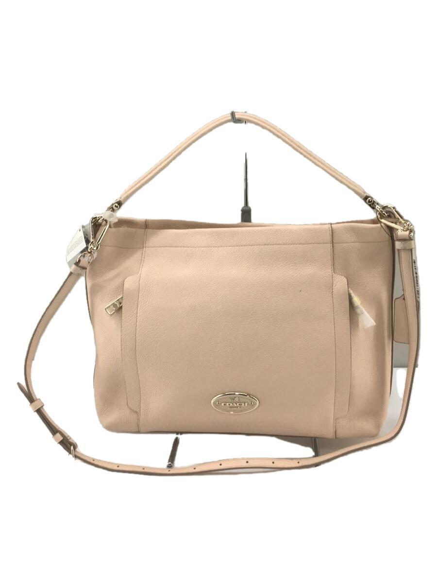 限定販売】 COACH◇ショルダーバッグ/レザー/PNK/無地 その他 - www
