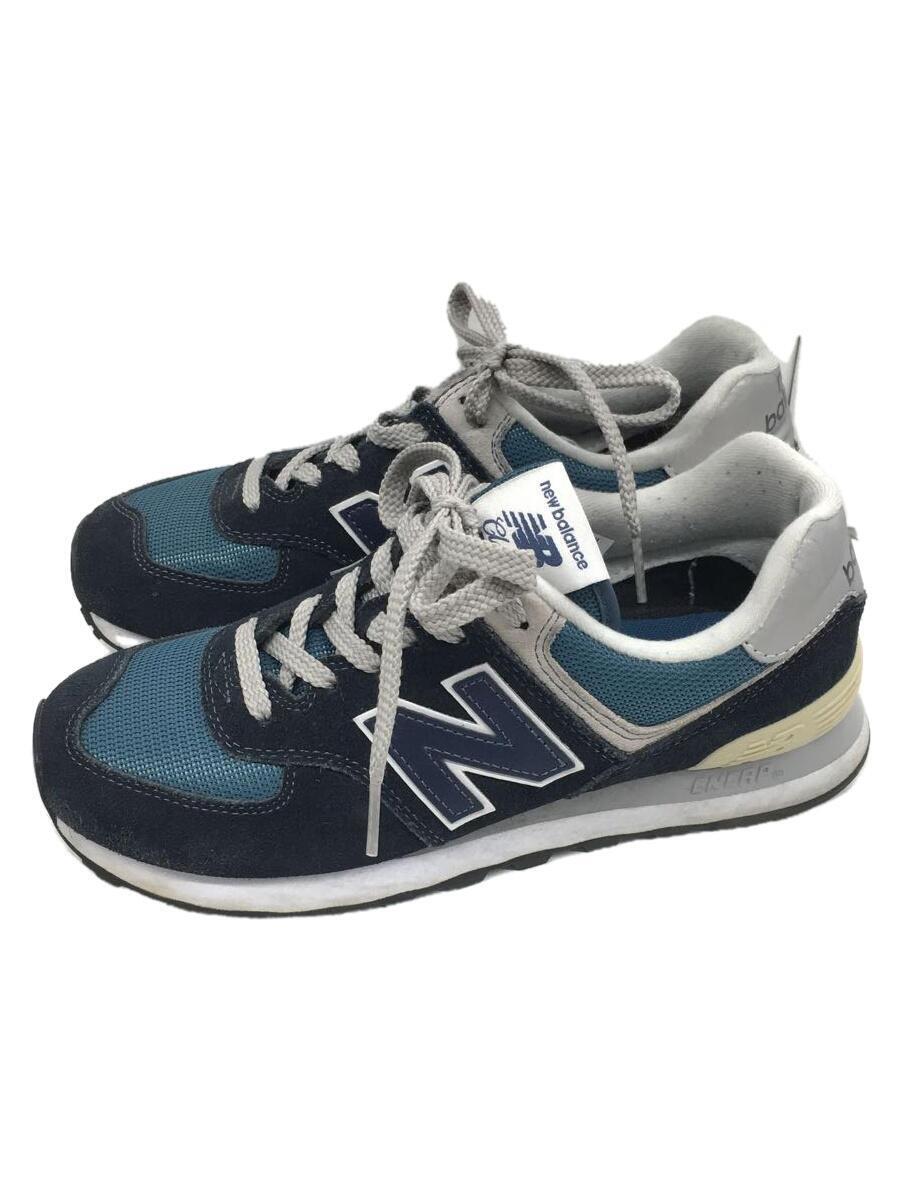 NEW BALANCE◆ローカットスニーカー/24cm/NVY/スウェード/ML574ESS_画像1