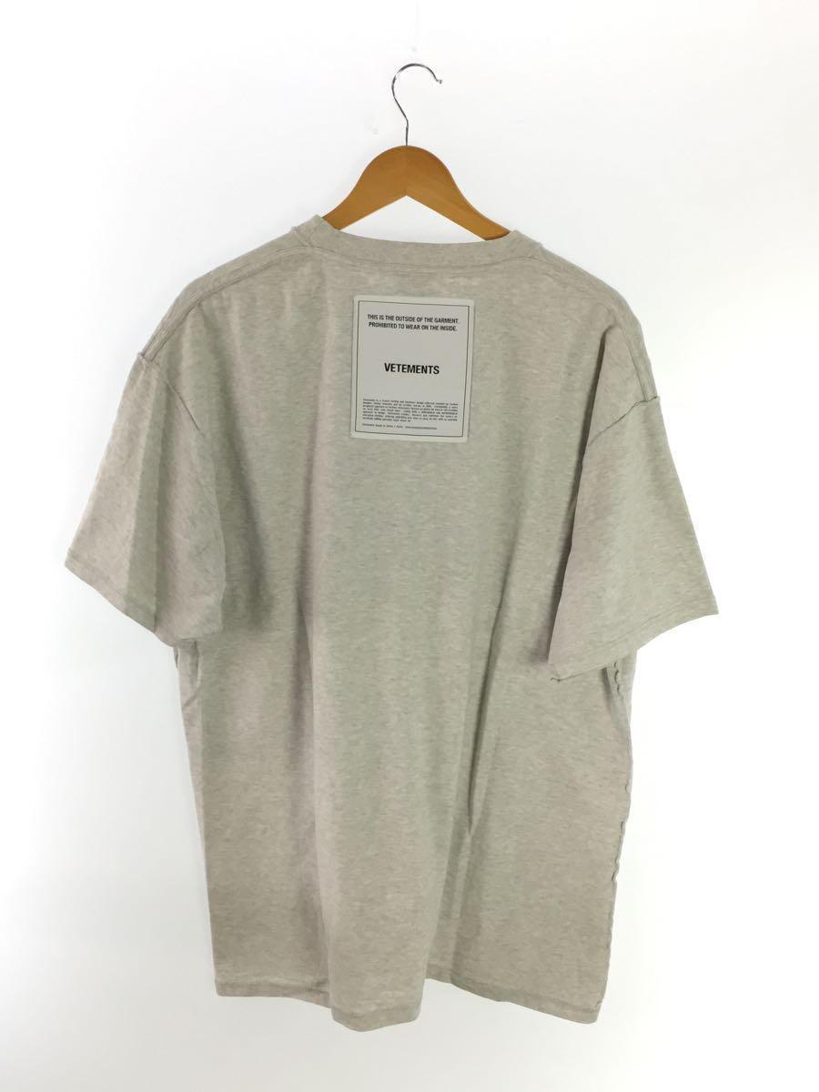 VETEMENTS◆Tシャツ/S/コットン/GRY/UAH19TR305/inside-out_画像2