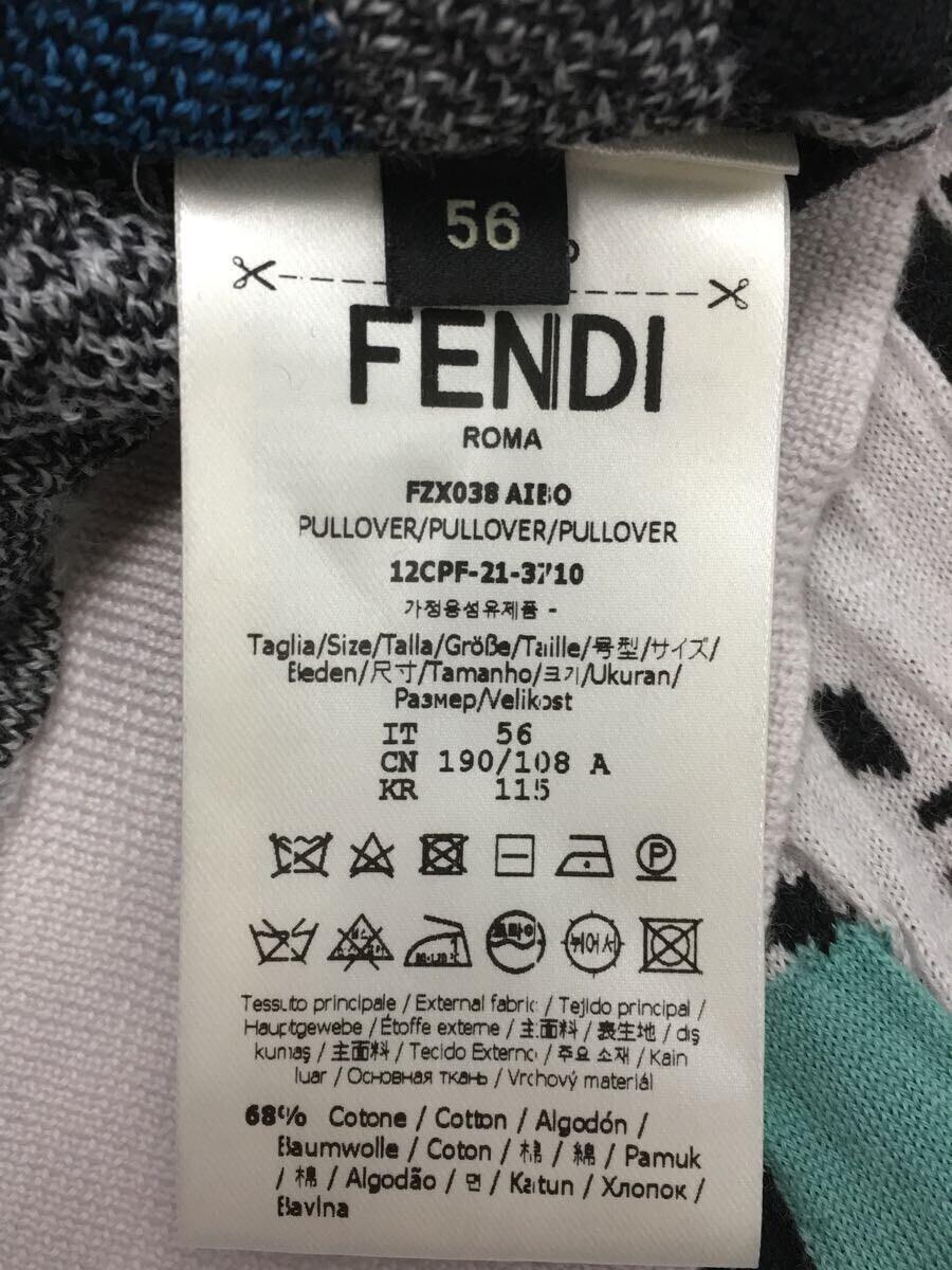 FENDI◆セーター(薄手)/-/コットン/マルチカラー/FZX038/※※フロントシミ有_画像4