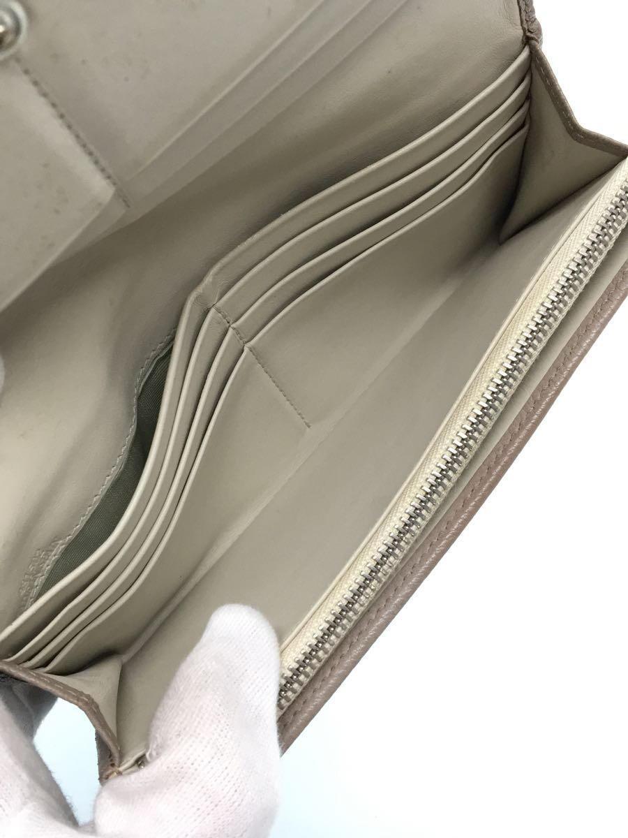 LOEWE◇アナグラム/長財布/レザー/ベージュ/無地/レディース LOEWE◇アナグラム/長財布/レザー/ベージュ/無地/レディース
