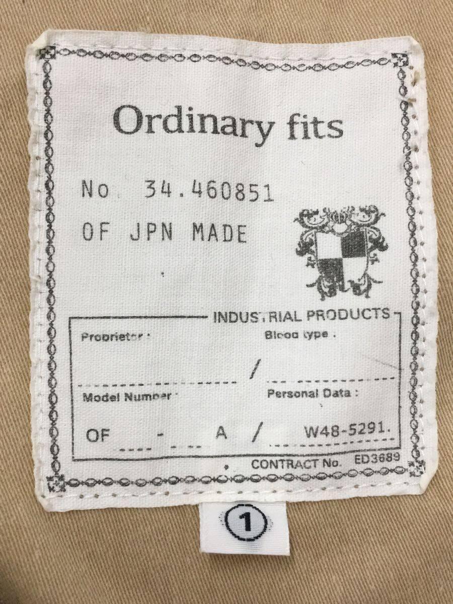 Ordinary Fits◆ジャケット/1/コットン/BEG/34.460851_画像3