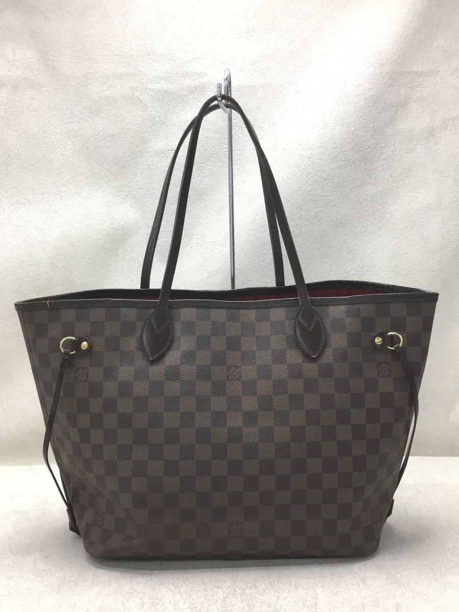 LOUIS VUITTON◆2)ネヴァーフルMM_ダミエ・エベヌ_BRW/ストラップ欠品/剥がれ・割れ・汚れ有_画像3