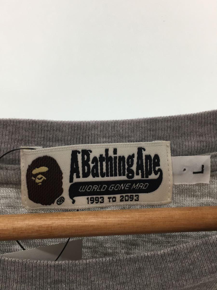 A BATHING APE◆Tシャツ/L/コットン/GRY_画像3
