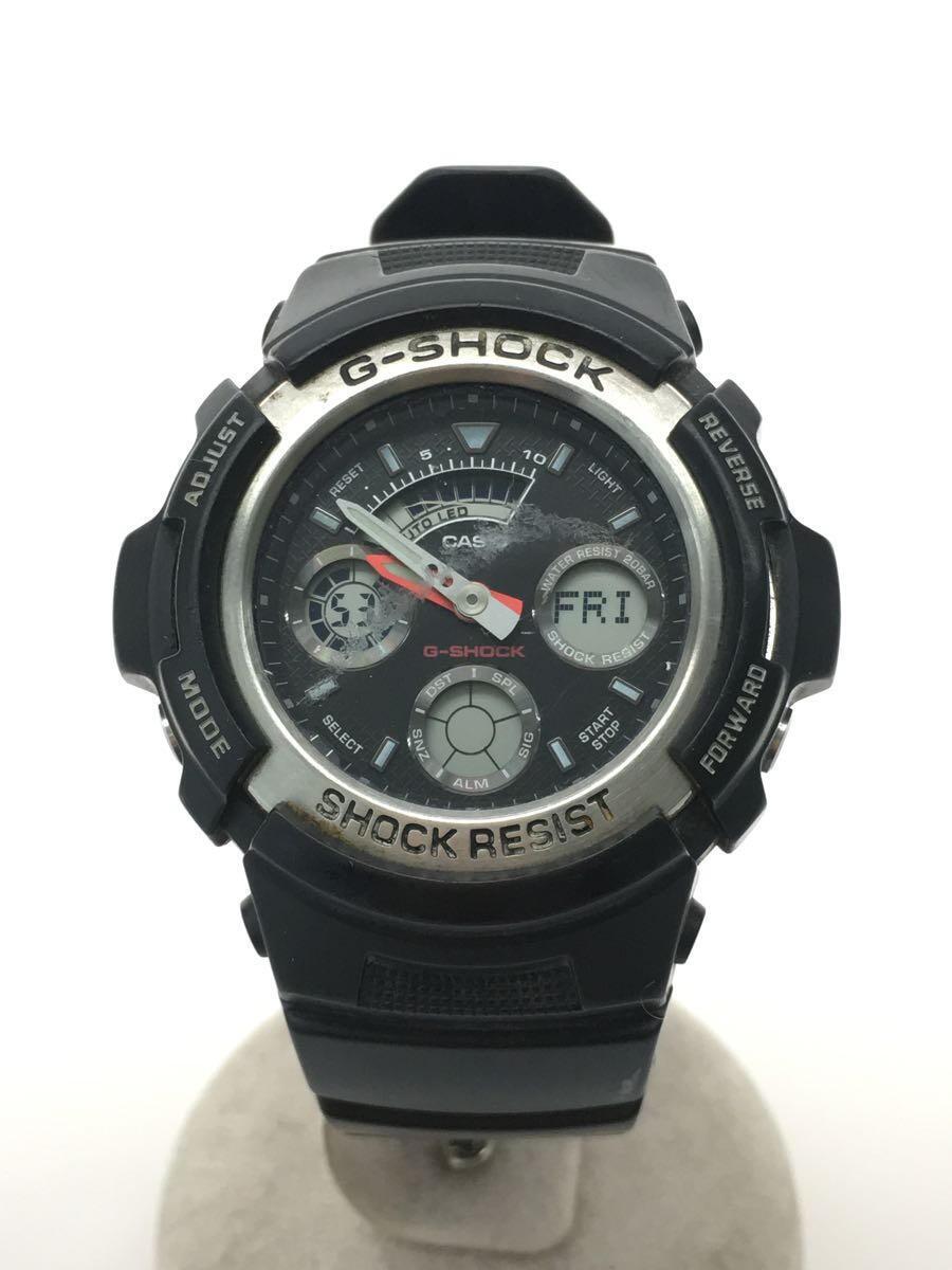 CASIO◆クォーツ腕時計・G-SHOCK/デジアナ/BLK_画像1