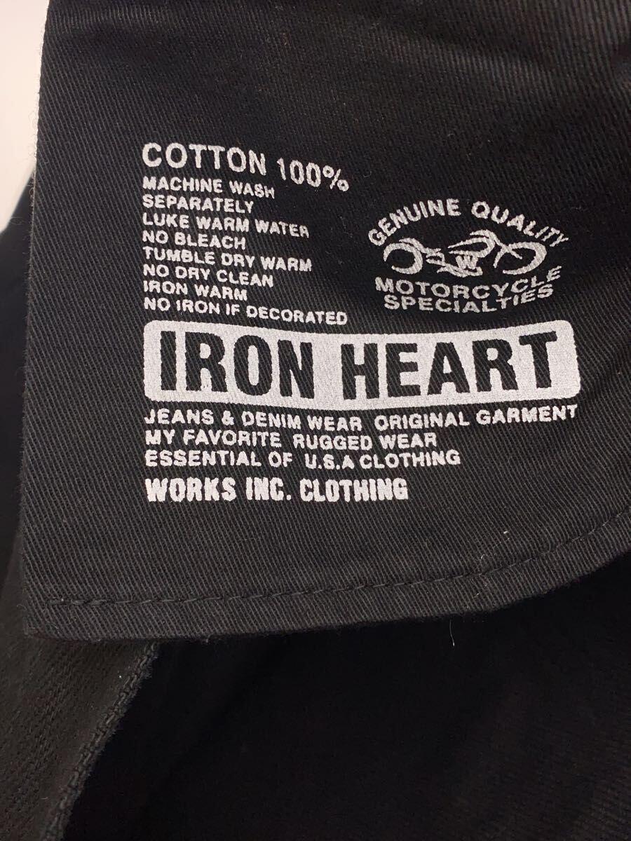 IRON HEART◆ストレートパンツ/32/コットン/BLK/9634Z_画像4