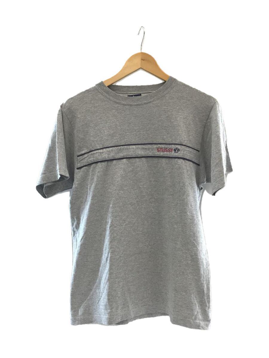 【レビューを書けば送料当店負担】 STUSSY◆90s/紺タグ/OLD/オールド/USA製/クラウンロゴ/Tシャツ/S/コットン/グレー その他 【レビューを書けば送料当店負担】 STUSSY◆90s/紺タグ/OLD/オールド/USA製/クラウンロゴ/Tシャツ/S/コットン/グレー その他