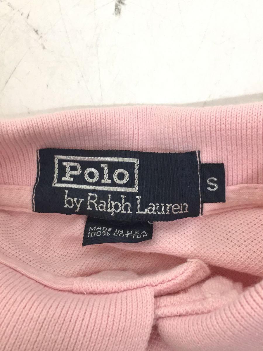 POLO RALPH LAUREN◆ポロシャツ/S/コットン/PNK/ピンク/ポニー/USA製/_画像3