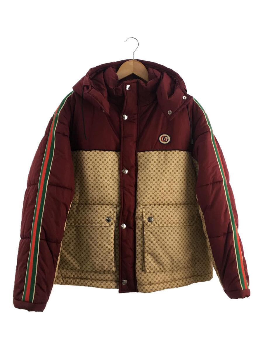 GUCCI◆21AW/GGパラシュートナイロン パデッドジャケット/40/ナイロン/レッド/663279