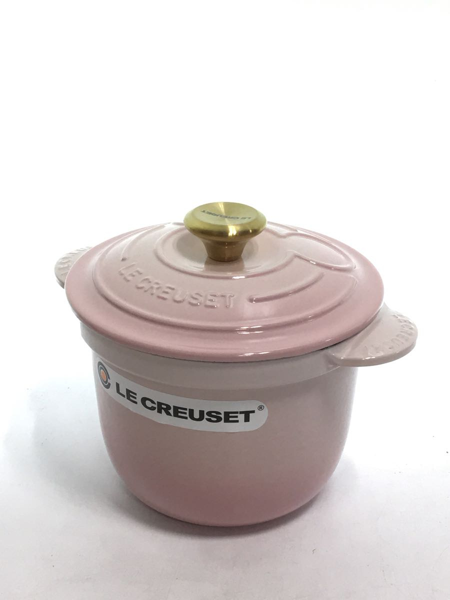 本命ギフト LE CREUSET◇鍋/サイズ:18cm/PNK/箱無 その他