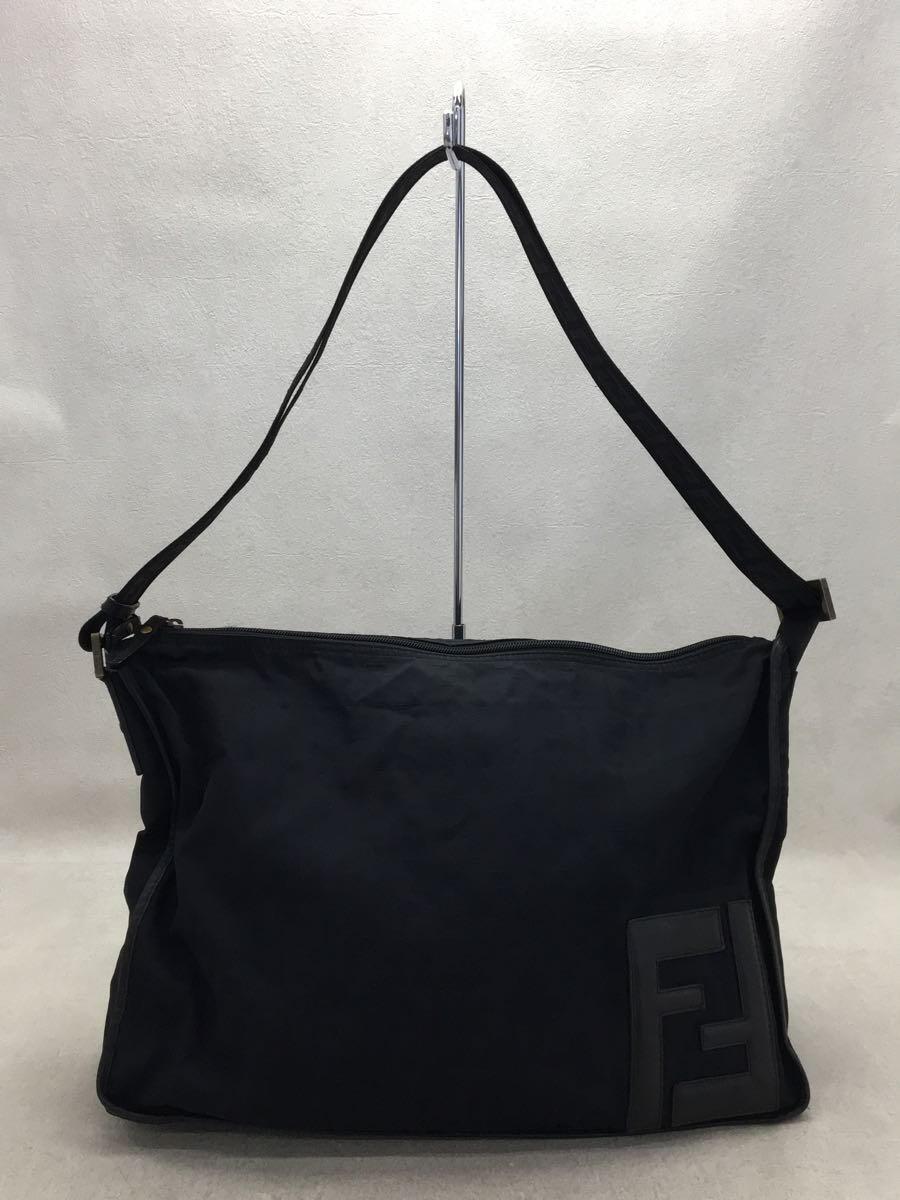 FENDI◆ズッカ柄/ショルダーバッグ/ナイロン/BLK/2305/7VA148/MX7/078