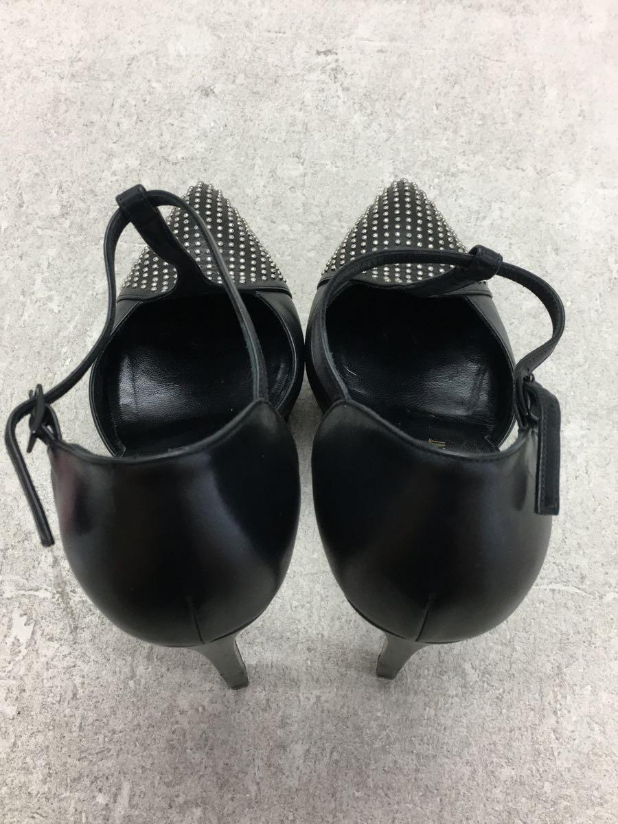 SAINT LAURENT◆スタッズ/パンプス/36.5/BLK/レザー_画像3