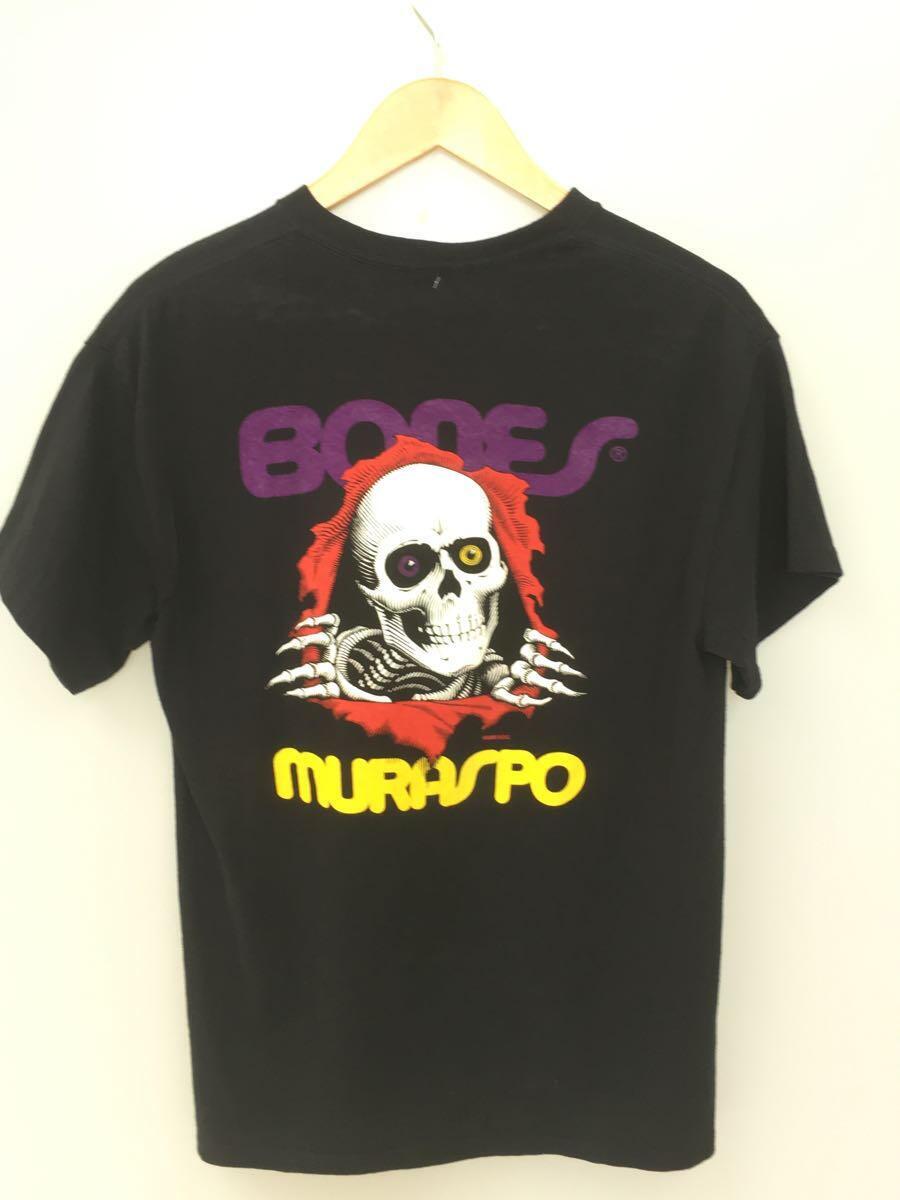 POWELL◆Tシャツ/M/コットン/ブラック_画像2