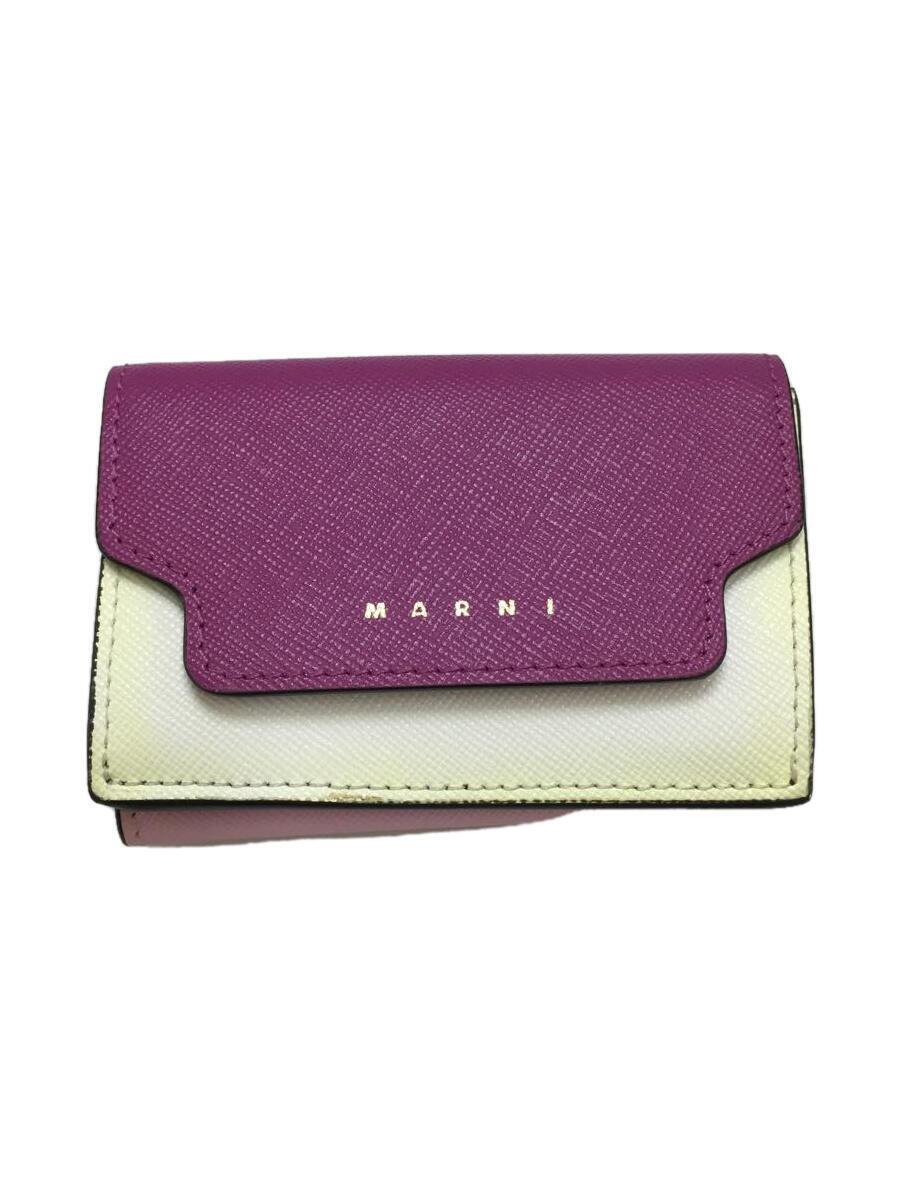 MARNI◆3つ折り財布/-/PNK/レディース